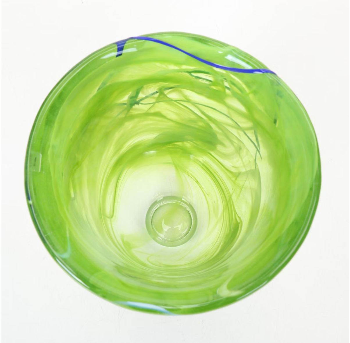 Anna Ehrner "Contrast Lime" Vase For Kosta Boda