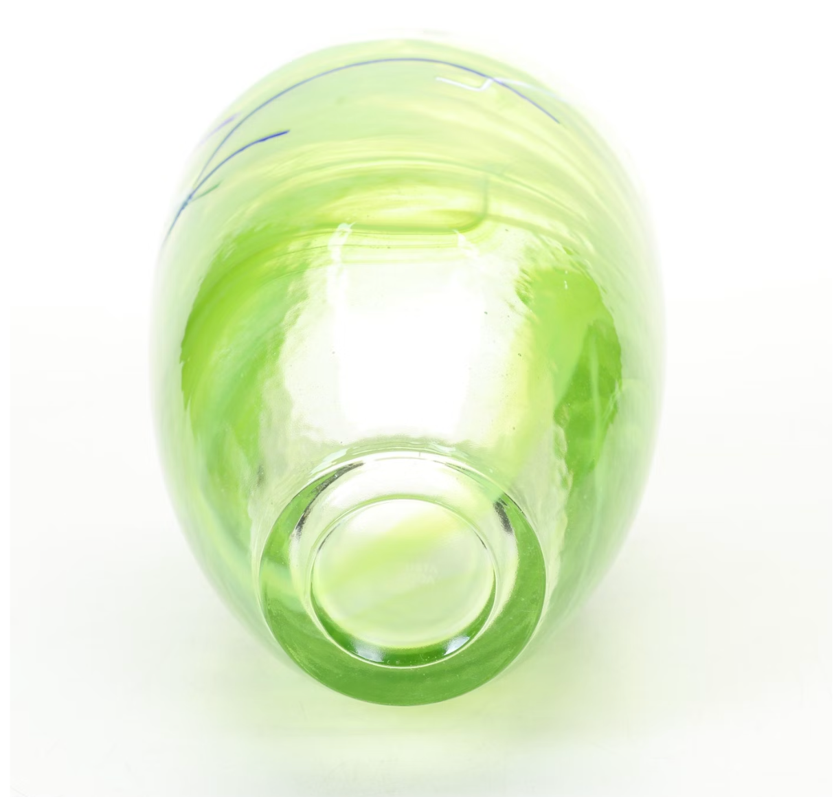Anna Ehrner "Contrast Lime" Vase For Kosta Boda