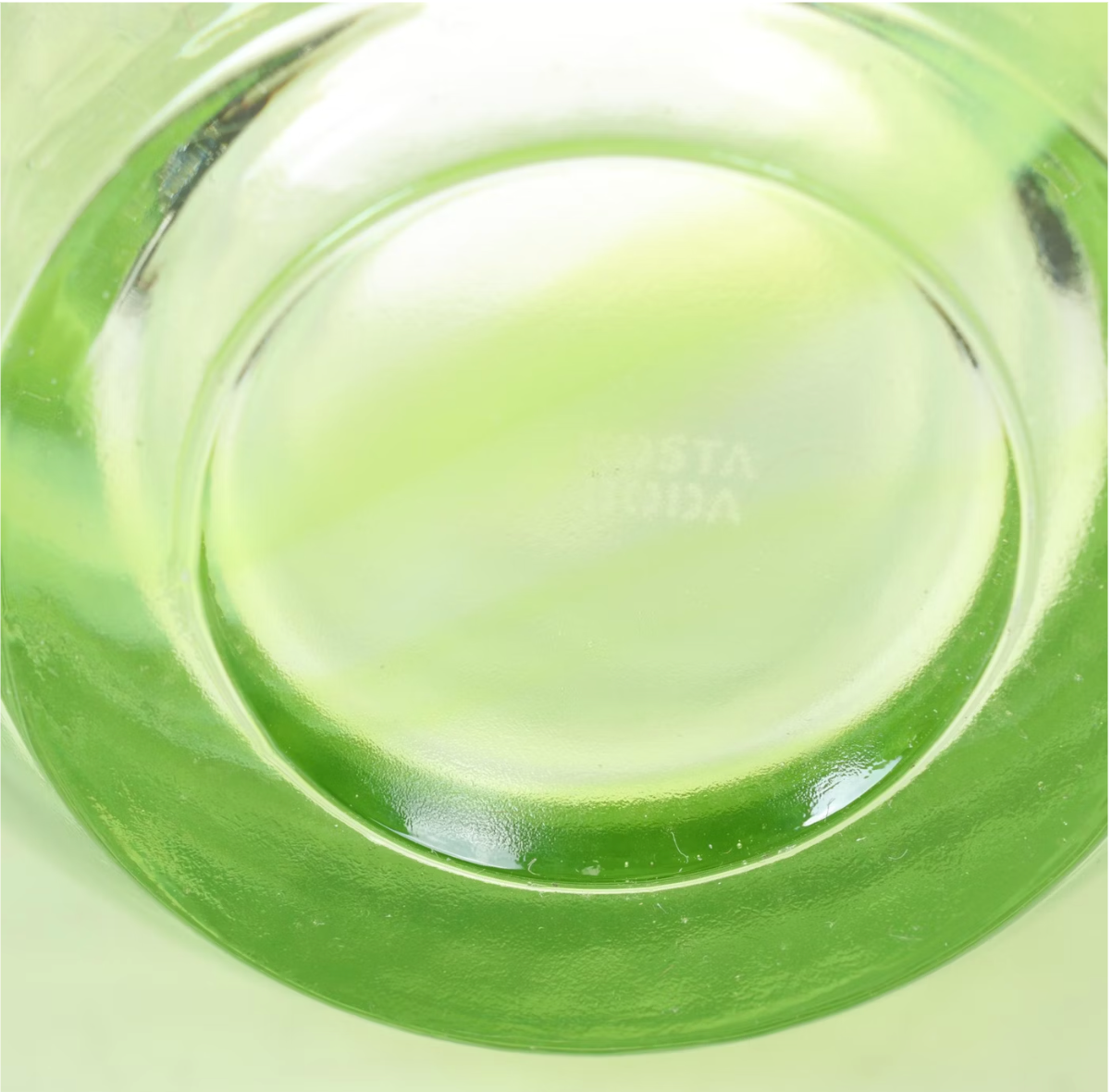 Anna Ehrner "Contrast Lime" Vase For Kosta Boda