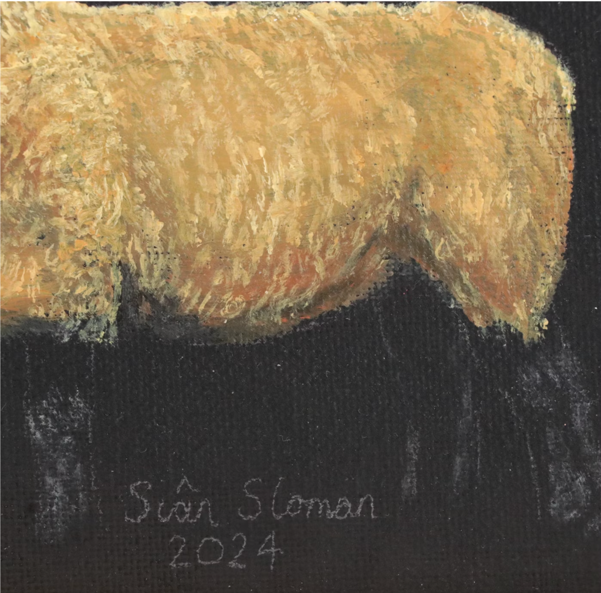 Siân Sloman Oil Painting of Sheep 1