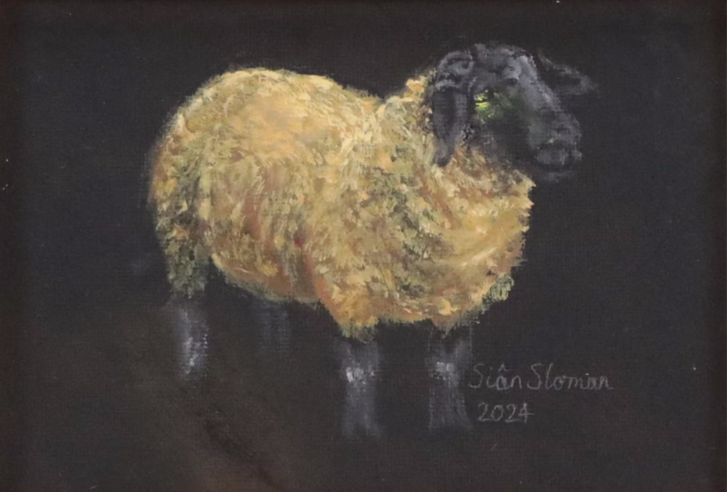 Siân Sloman Oil Painting of Sheep 2