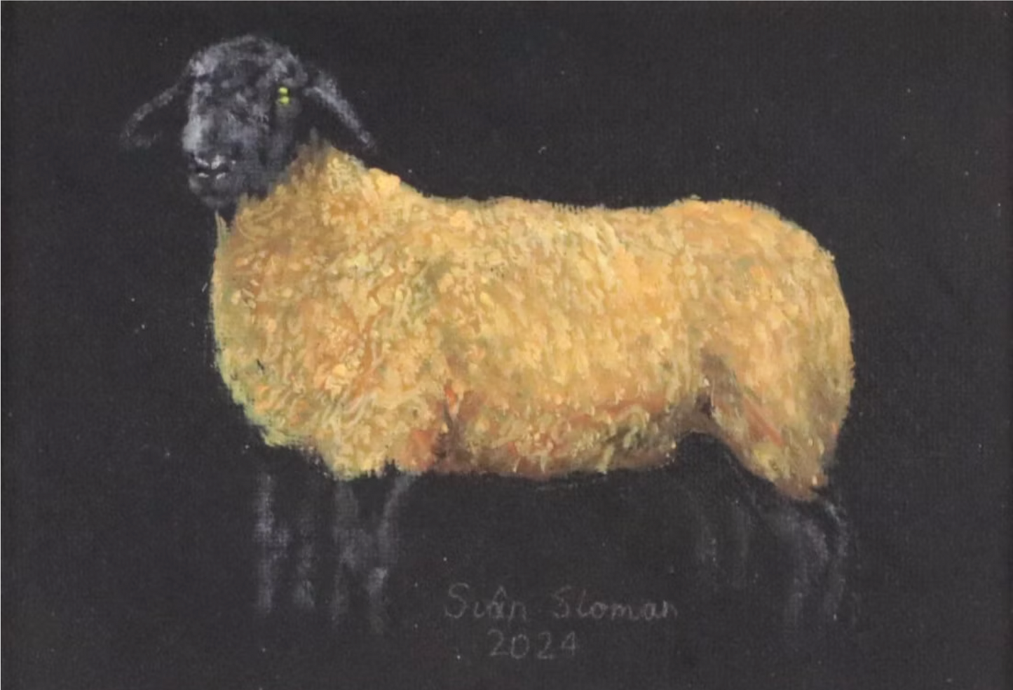 Siân Sloman Oil Painting of Sheep 3