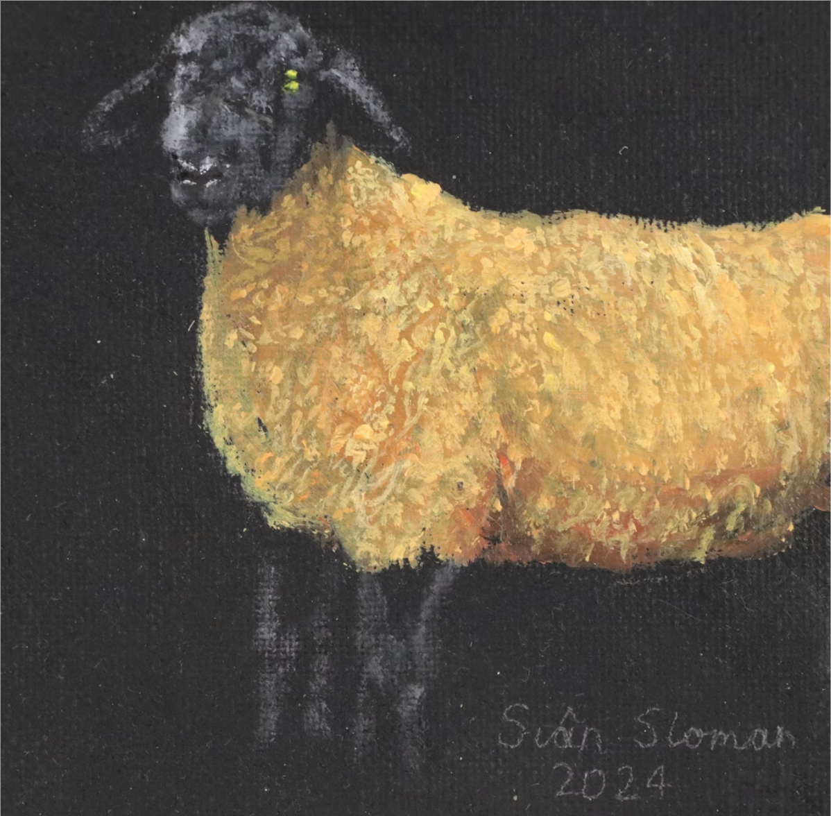 Siân Sloman Oil Painting of Sheep 3