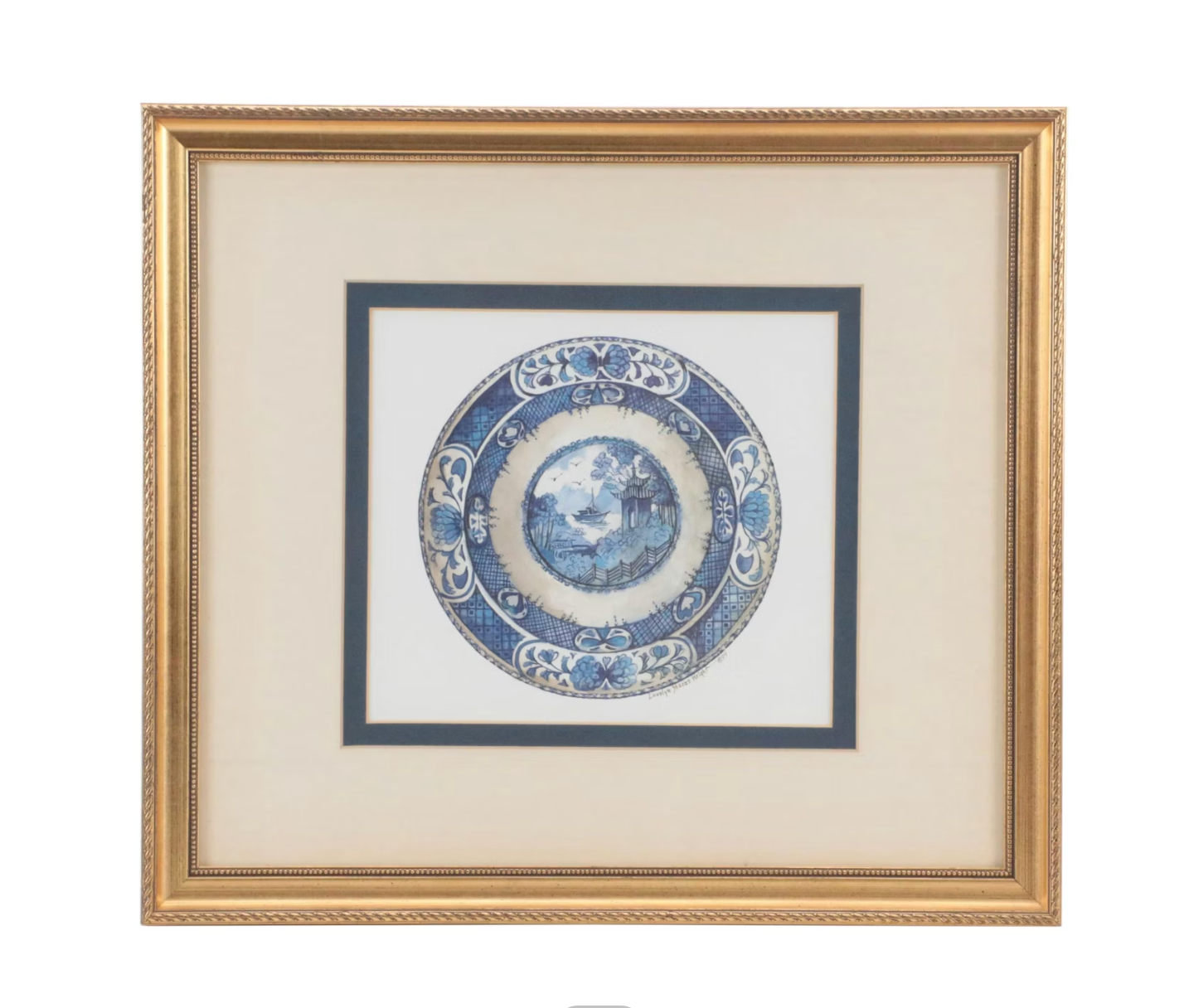 Carolyn Shores Wright "Operetta Teapot" and "Operetta Plate" Framed Prints