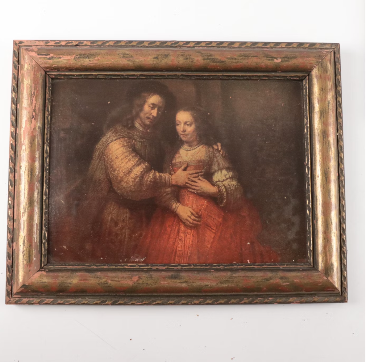 Vintage Rembrandt "The Jewish Bride" Reproduction Print