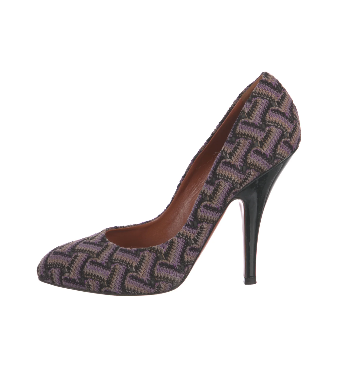 Missoni Printed Purple Fabric Heels