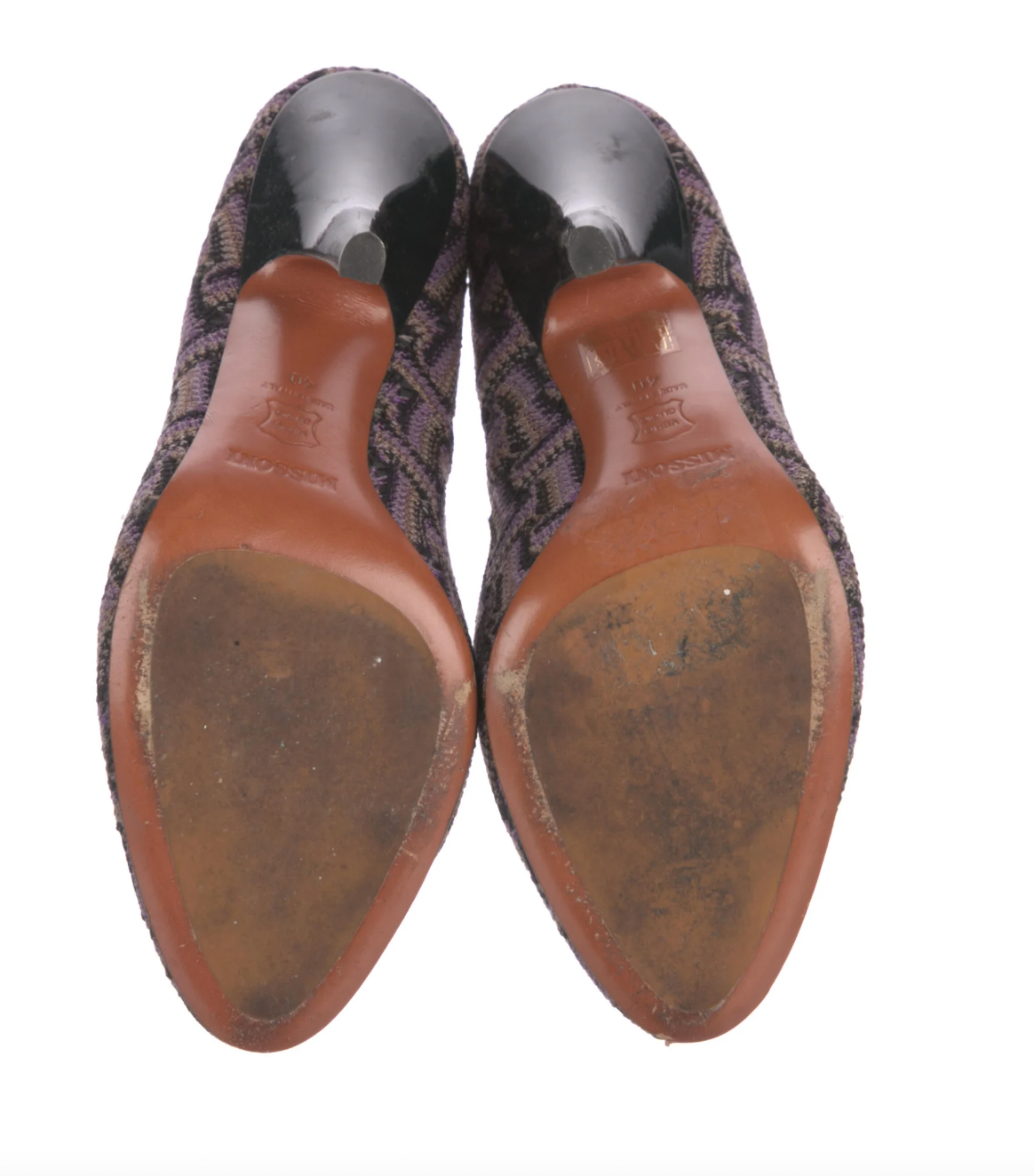 Missoni Printed Purple Fabric Heels