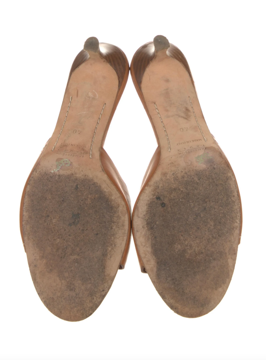 Lambertson Truex Brown Leather Heeled Sandals