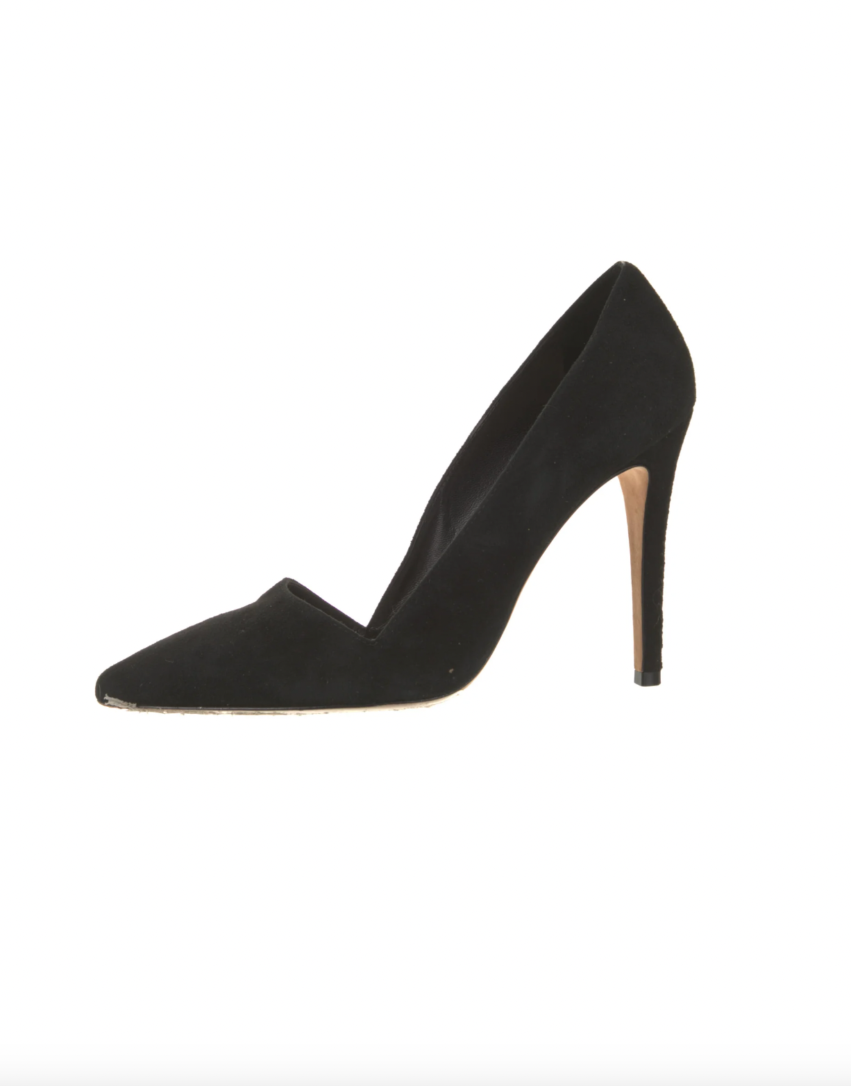 Alice + Olivia Black Suede D'Orsay Heels - 10