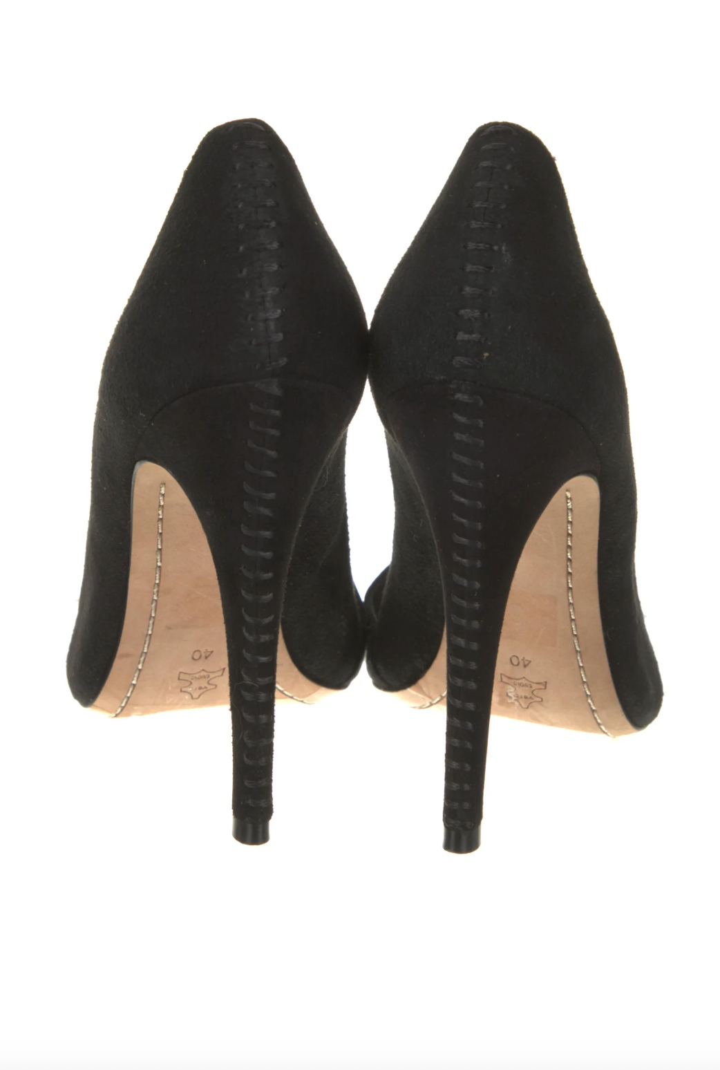Alice + Olivia Black Suede D'Orsay Heels - 10
