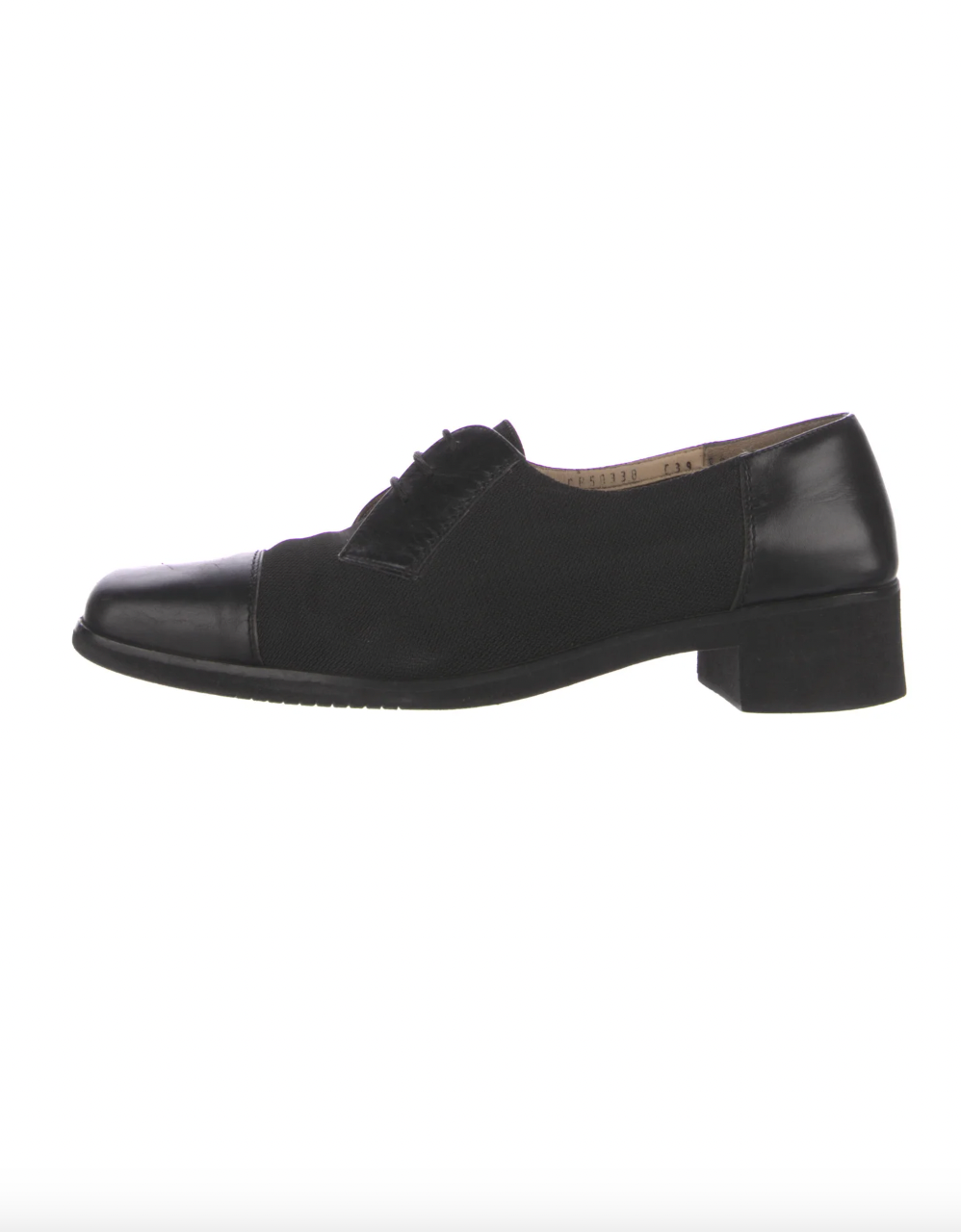 Salvatore Ferragamo Black Nylon Mesh Oxfords - 10