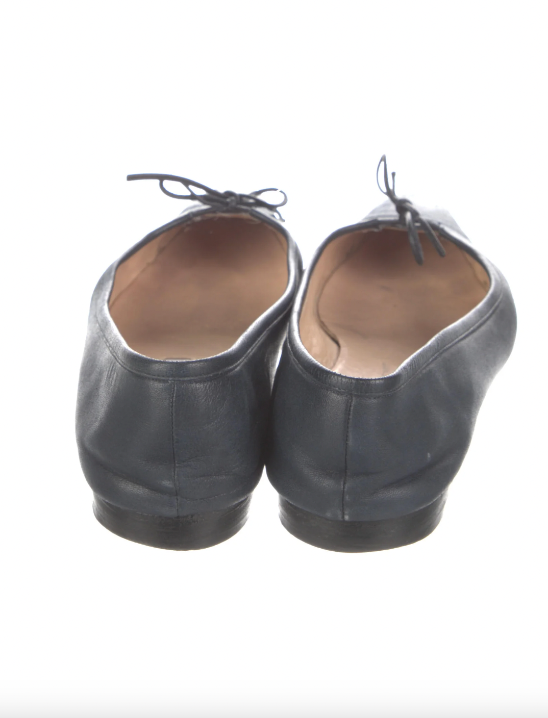 Manolo Blahnik Blue Leather Ballet Flats - 10.5