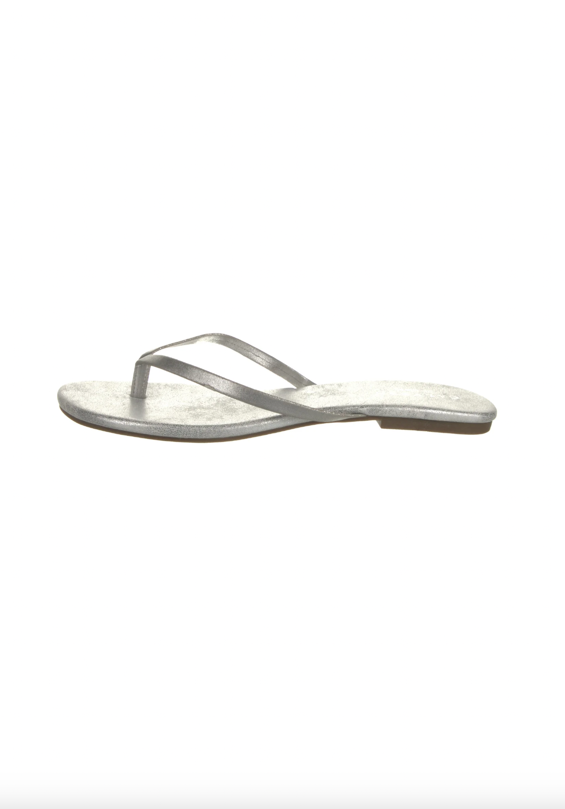 Calypso St. Barth Silver Leather Penny Flip Flops - 10