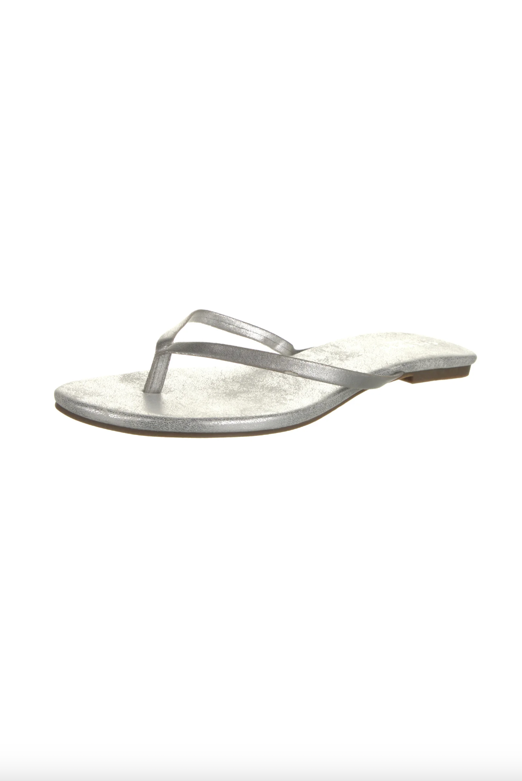 Calypso St. Barth Silver Leather Penny Flip Flops - 10