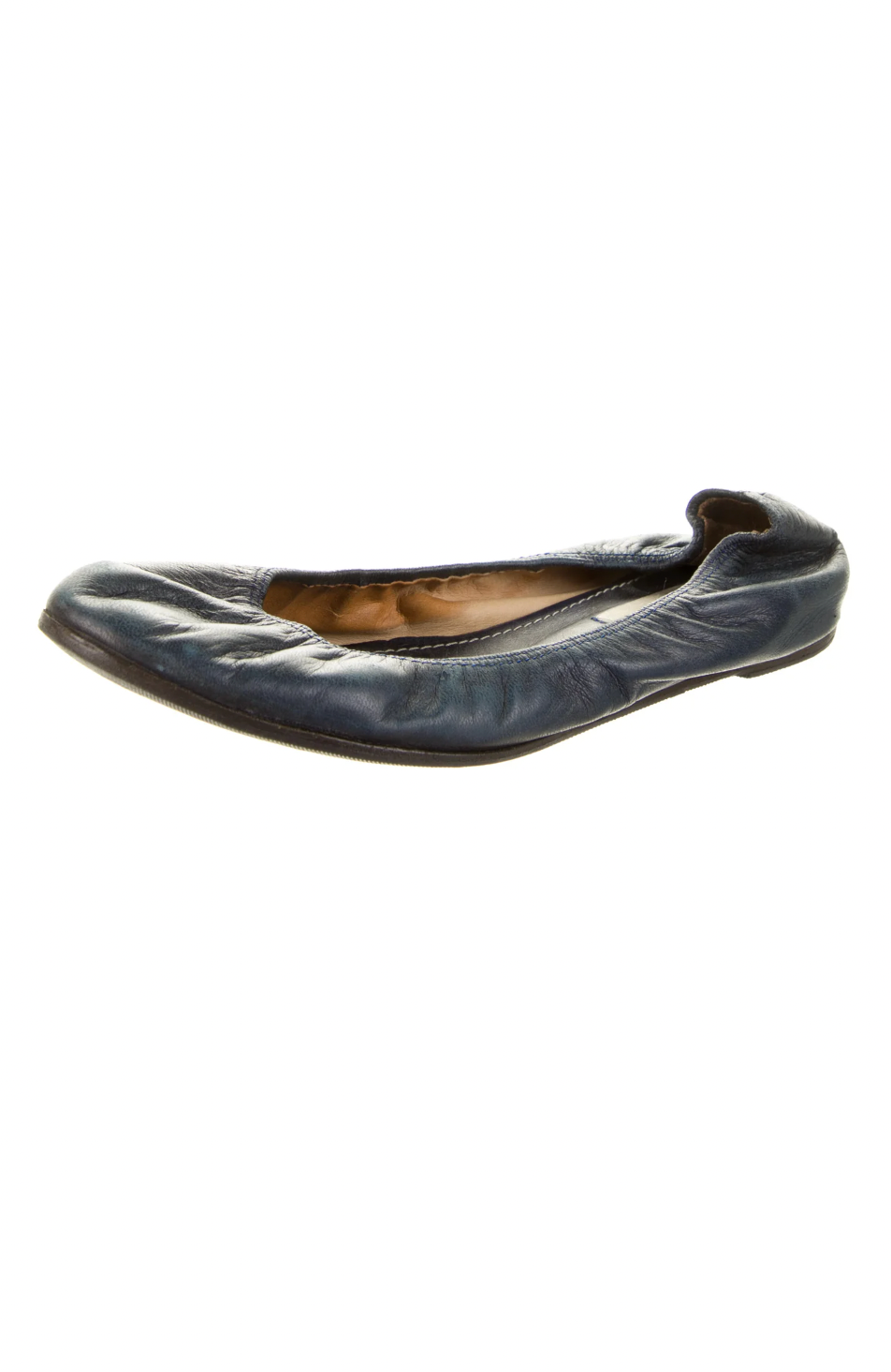 Lanvin Blue Leather Ballet Flats - 10