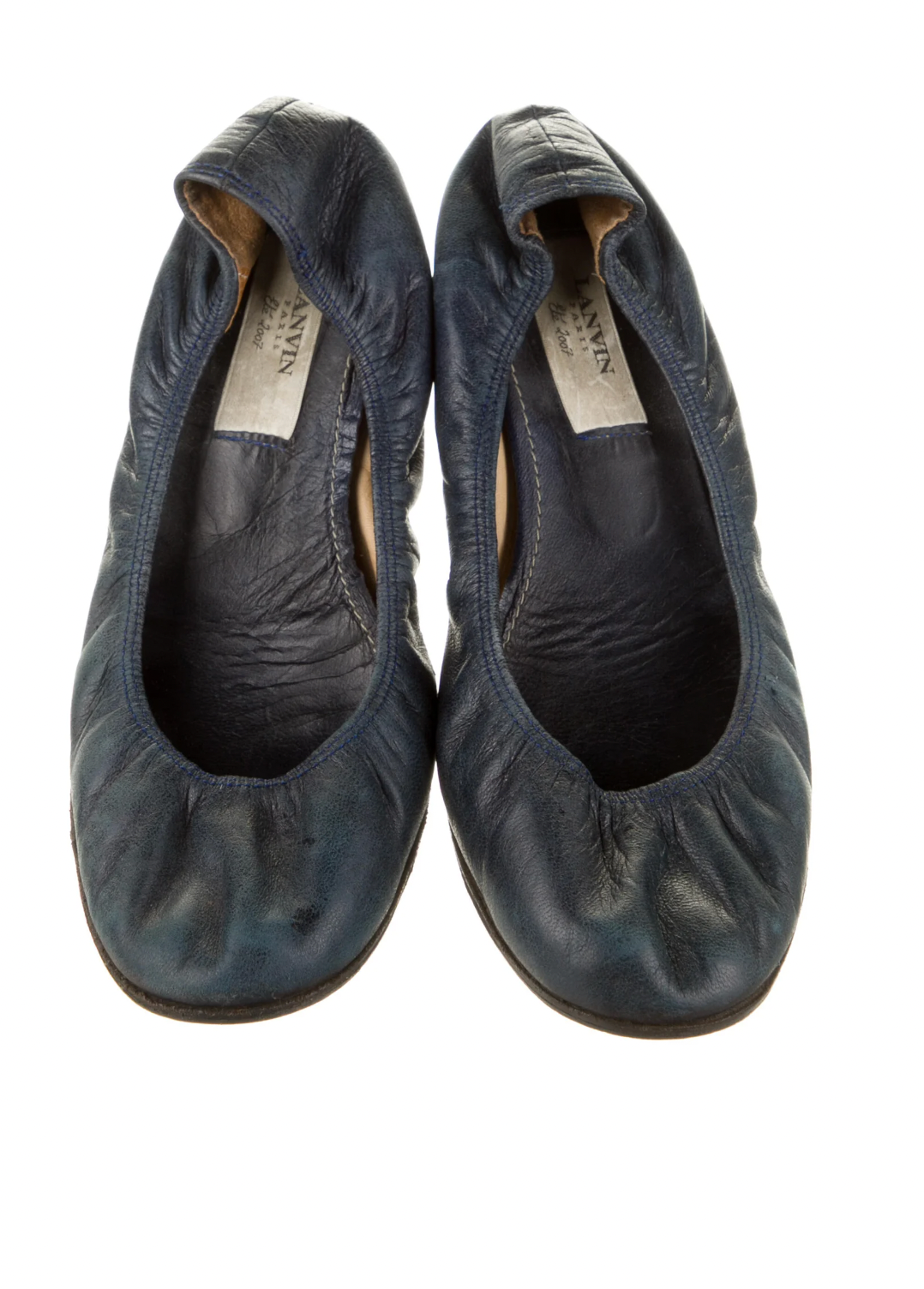Lanvin Blue Leather Ballet Flats - 10