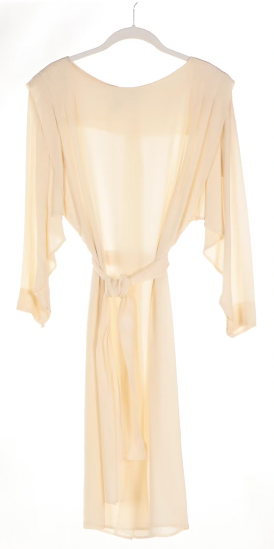Vintage 80s Kristen Cream Silk Dress