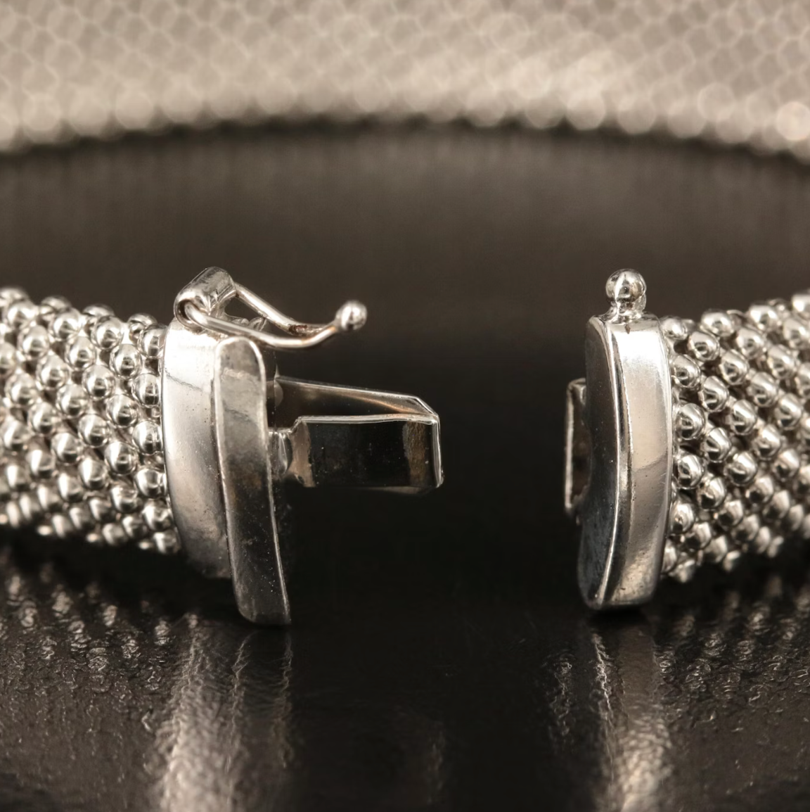 Sterling Silver Italian Popcorn Link Bracelet