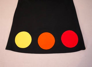 Lisa Perry Black Wool Polka Dot Dress