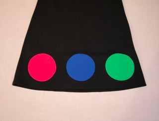 Lisa Perry Black Wool Polka Dot Dress