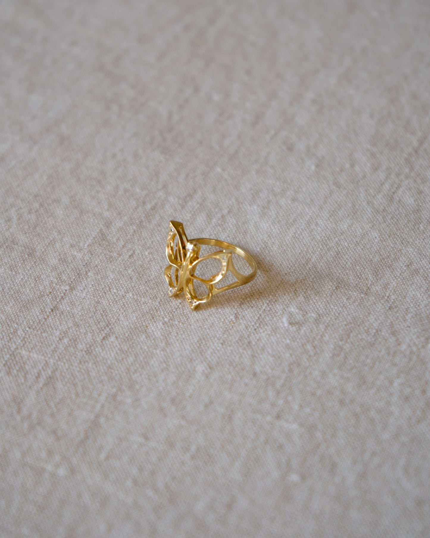 Butterfly Diamond Ring