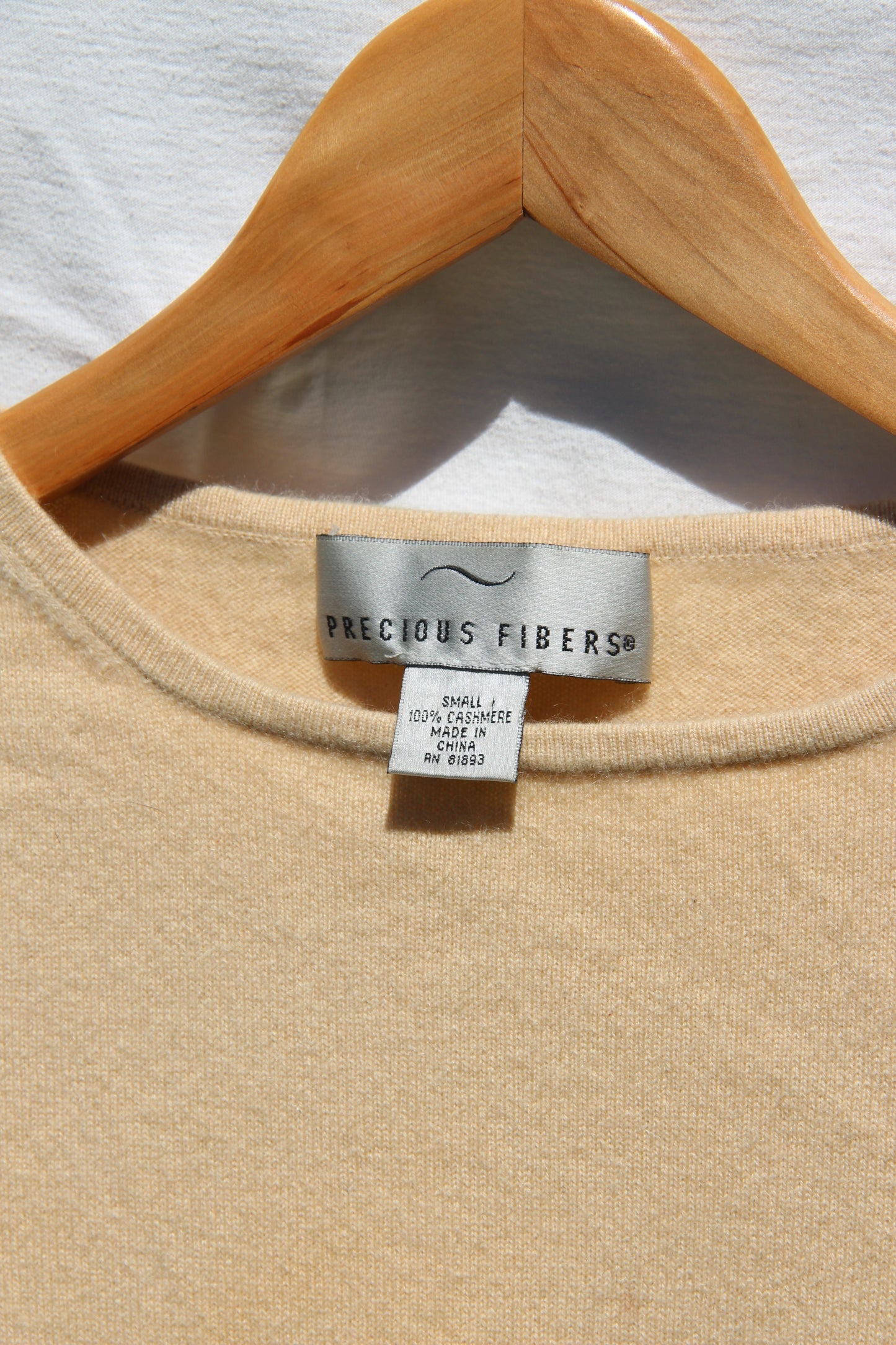 Vintage Precious Fibers Butter Yellow Cashmere Sweater