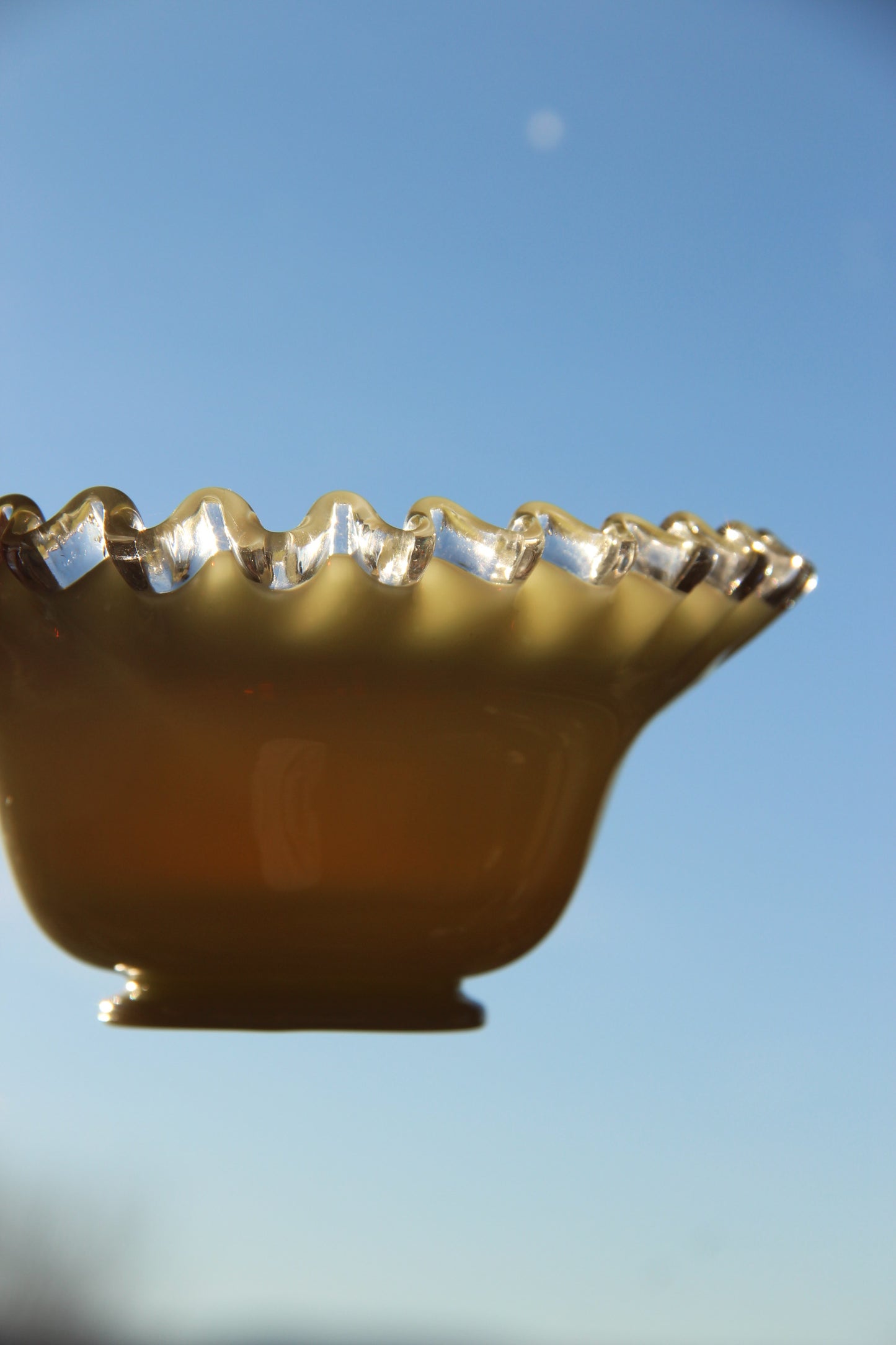 Set of Fenton Glass Silver Crest Opalescent Yellow Milk Glass Plates and Bowls