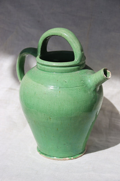 Antique French Green Water Jug