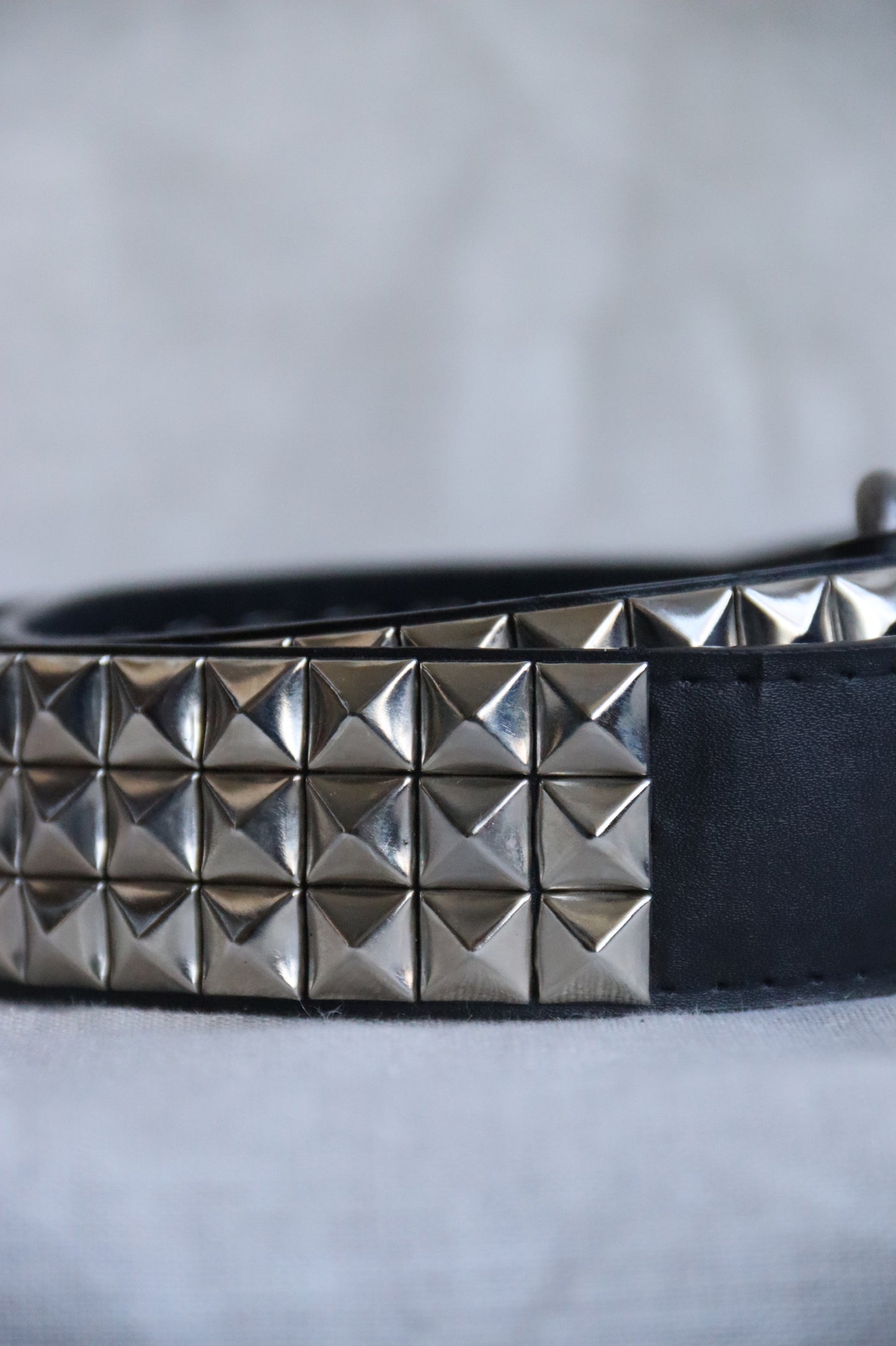 Black and Silver Studded Belt