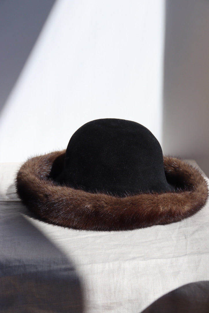Vintage Lenore Marshall Fur Rim Hat