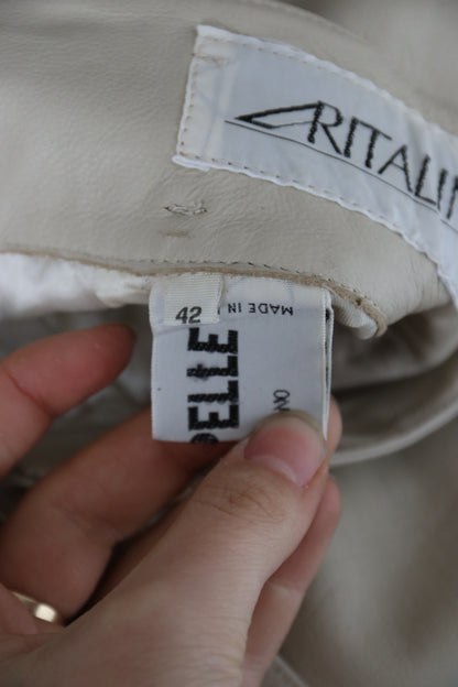 Ritalini Tan Leather Skirt