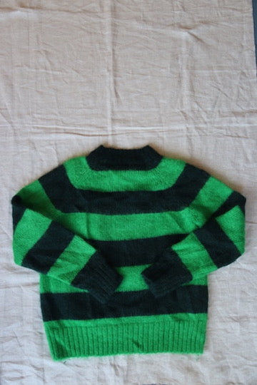 Cos Green Striped Mohair Sweater - as is