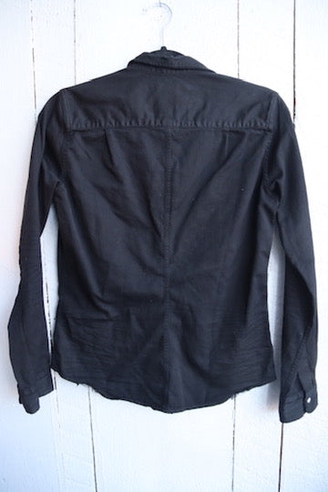 Frank & Eileen Black Button Up Top