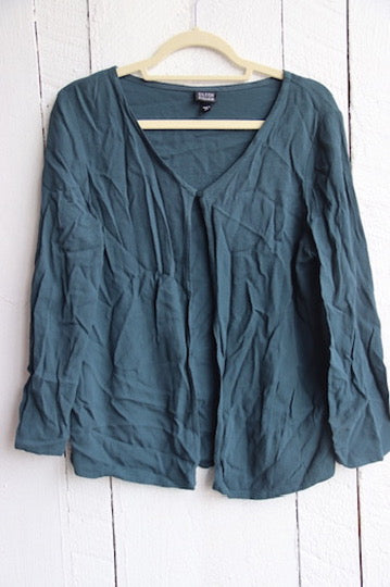 Eileen Fisher Blue Silk Top