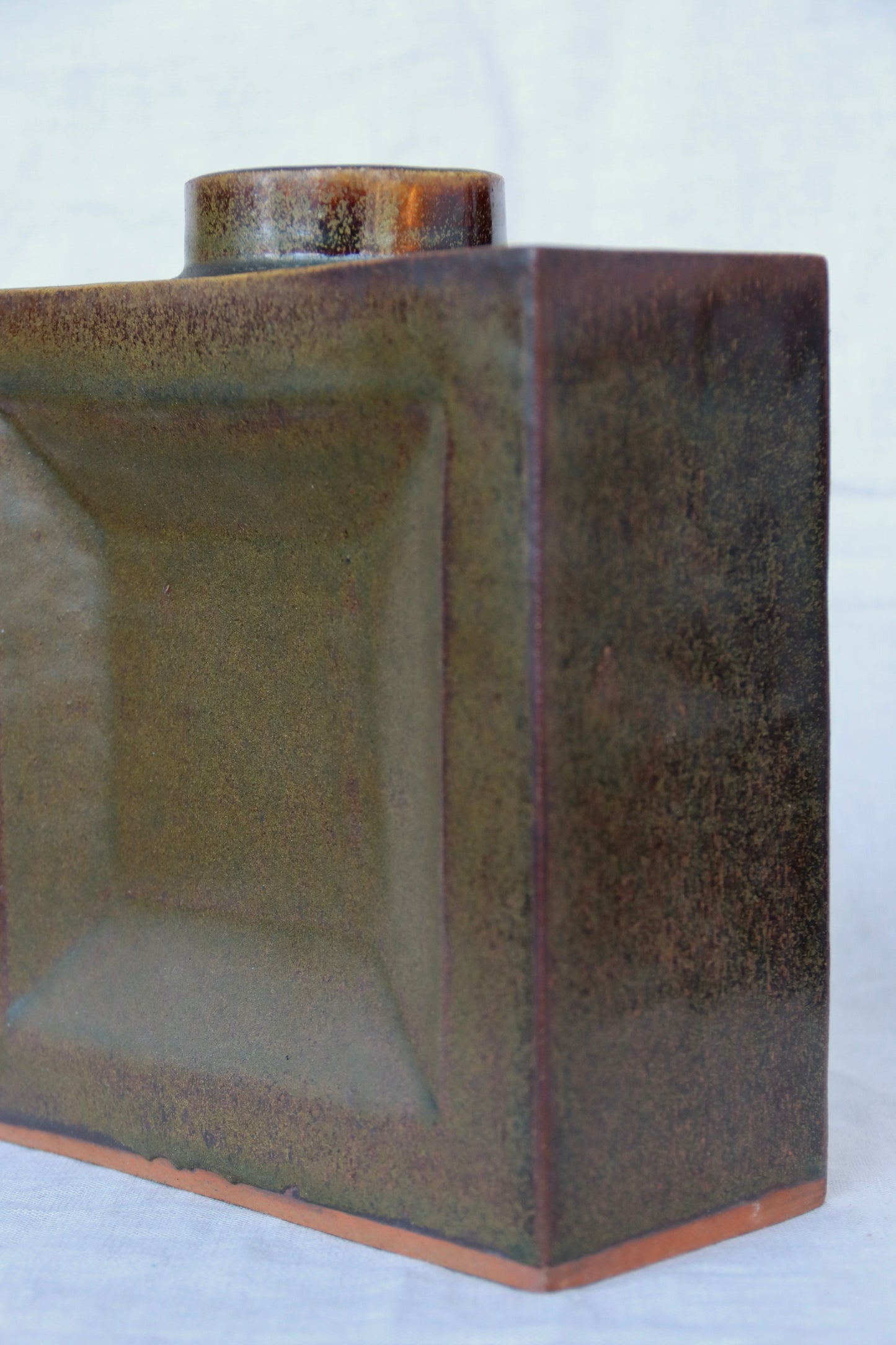 square ceramic vase