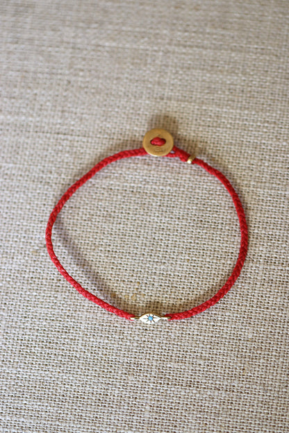 Scosha Scarlet Tiny Evil Eye Bracelet