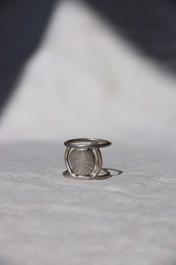 Manuela Stalman Silver Geometric Circle Ring