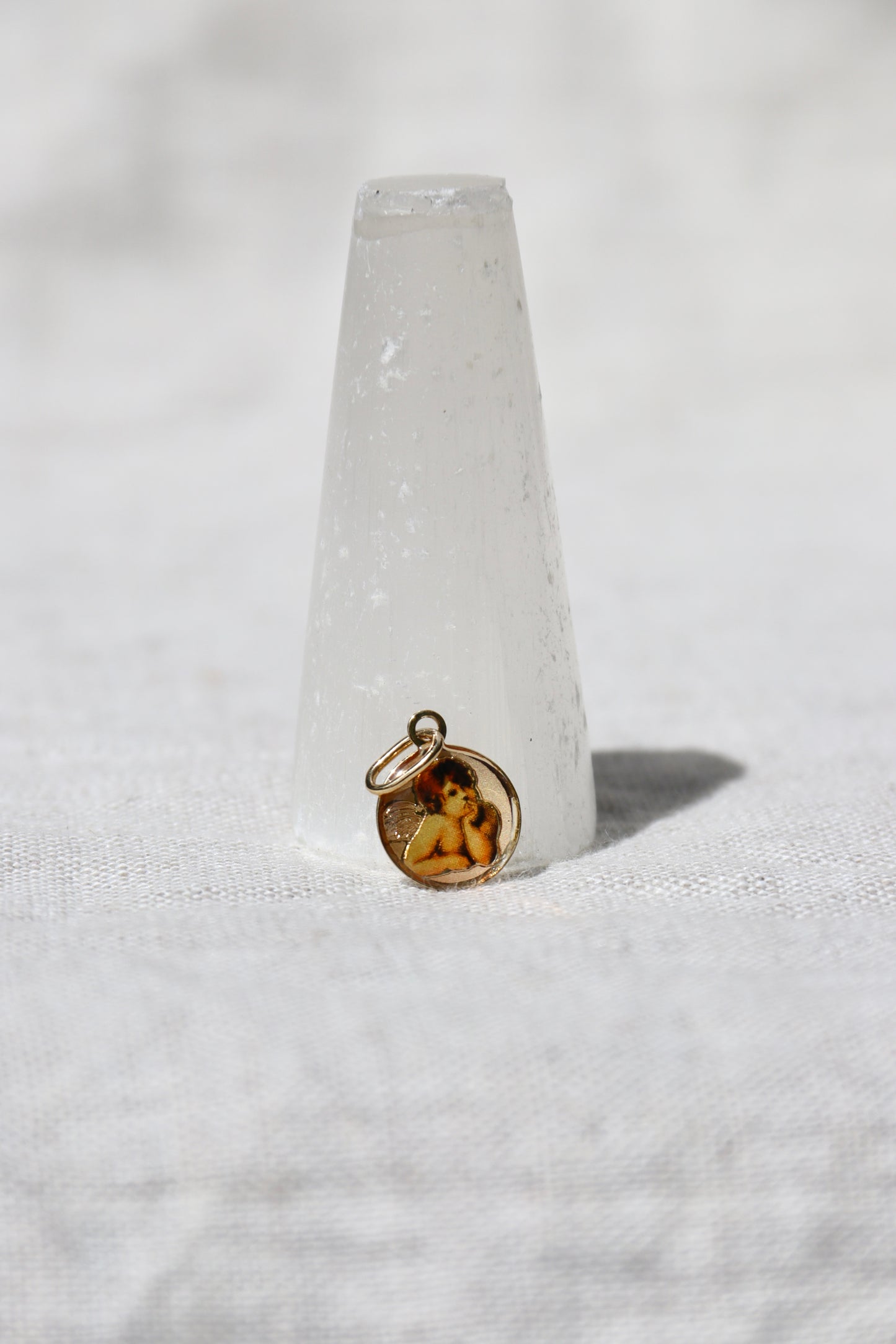 14K Cherub Charm Pendant