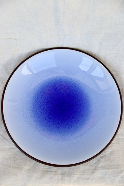 Kotobuki Blue Crackle Glaze Plate