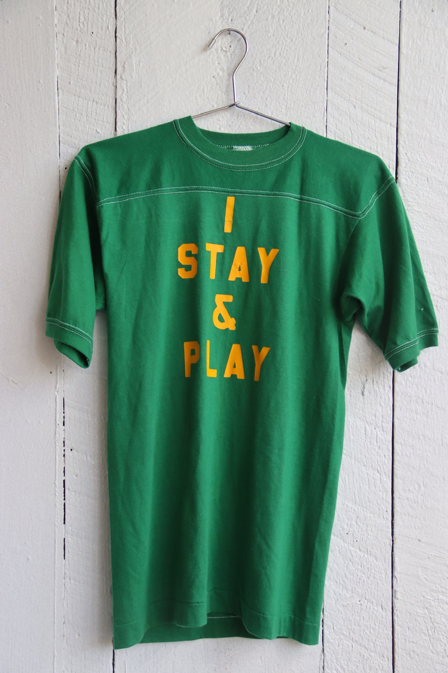 I Stay and Play Green Tshirt