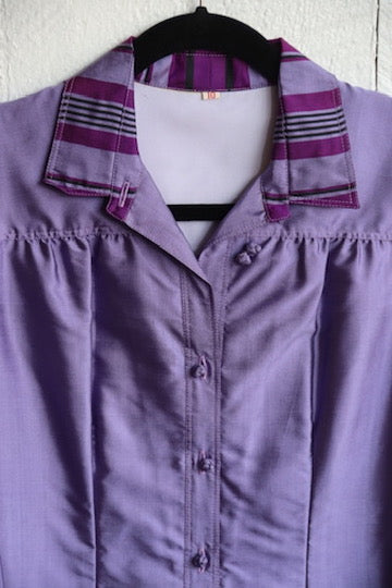 Vintage 90s Purple Striped Dress