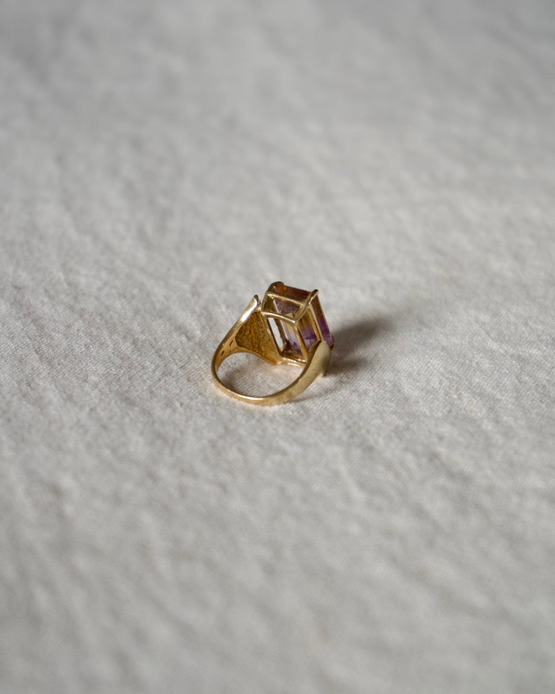 10K Ametrine Asymmetrical Ring