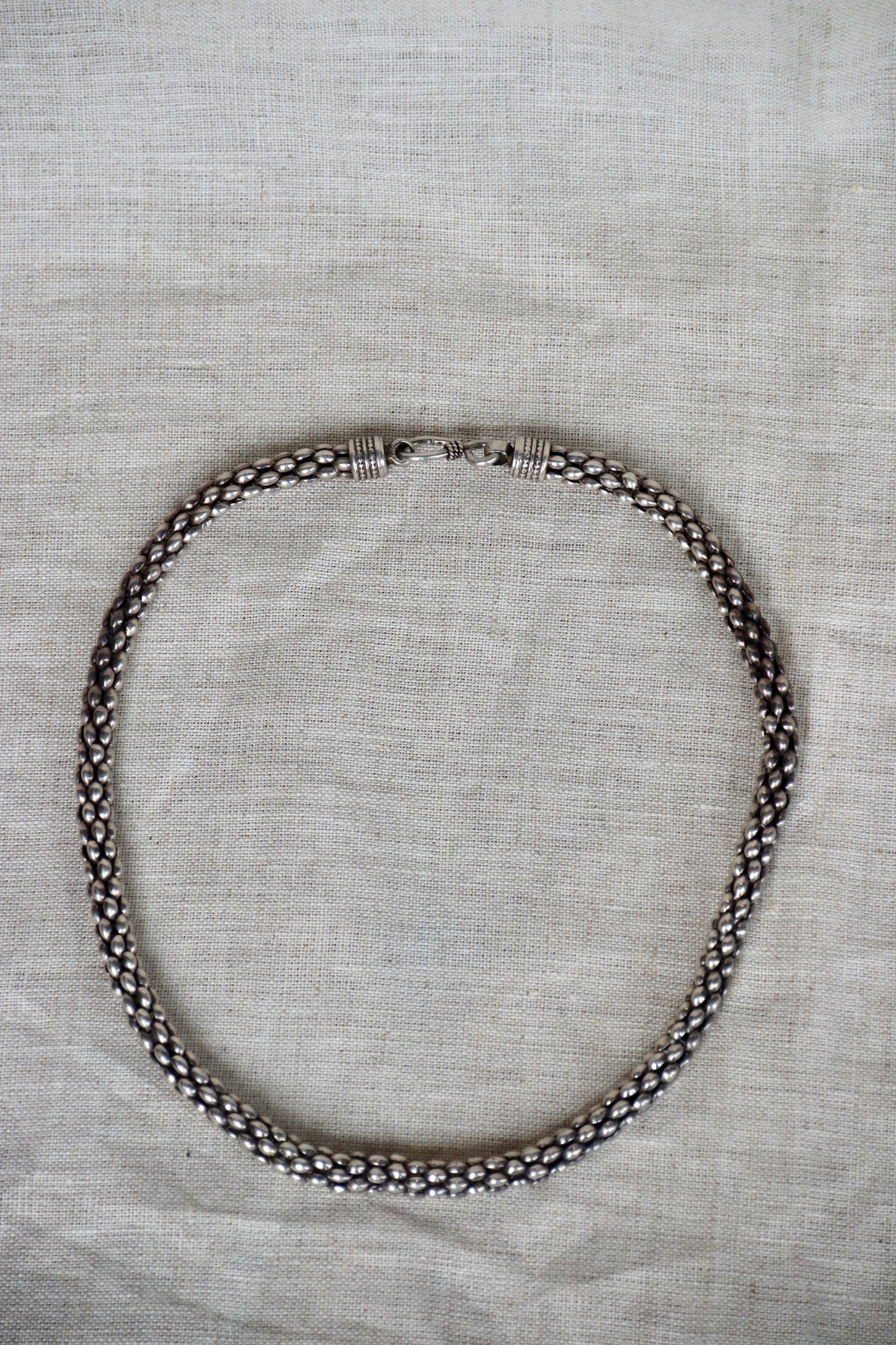 Sterling Silver popcorn chain sterling necklace