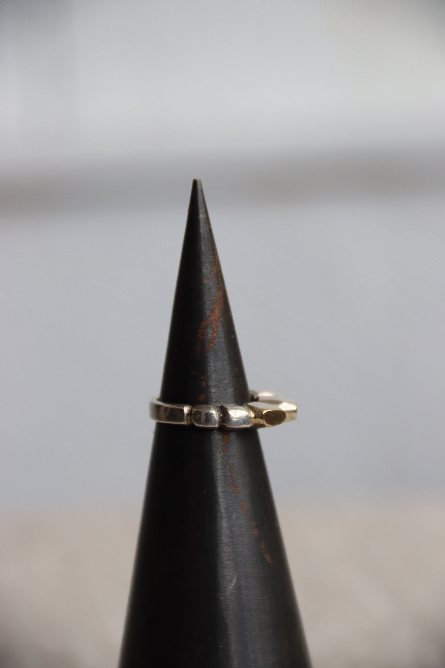 Sterling Silver Ring with 18k Details