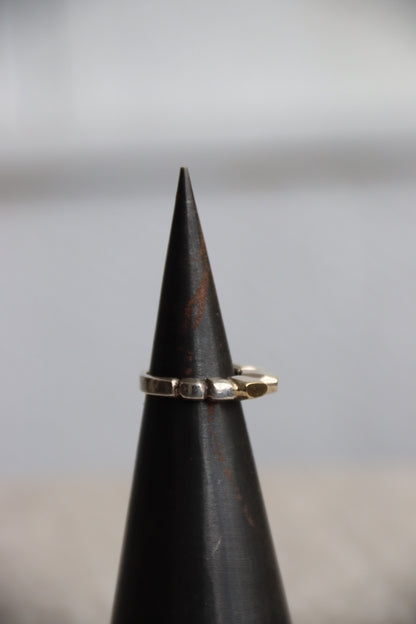 Sterling Silver Ring with 18k Details