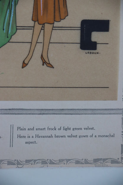 Original French Art Deco 1920s Fashion Pochoir Prints