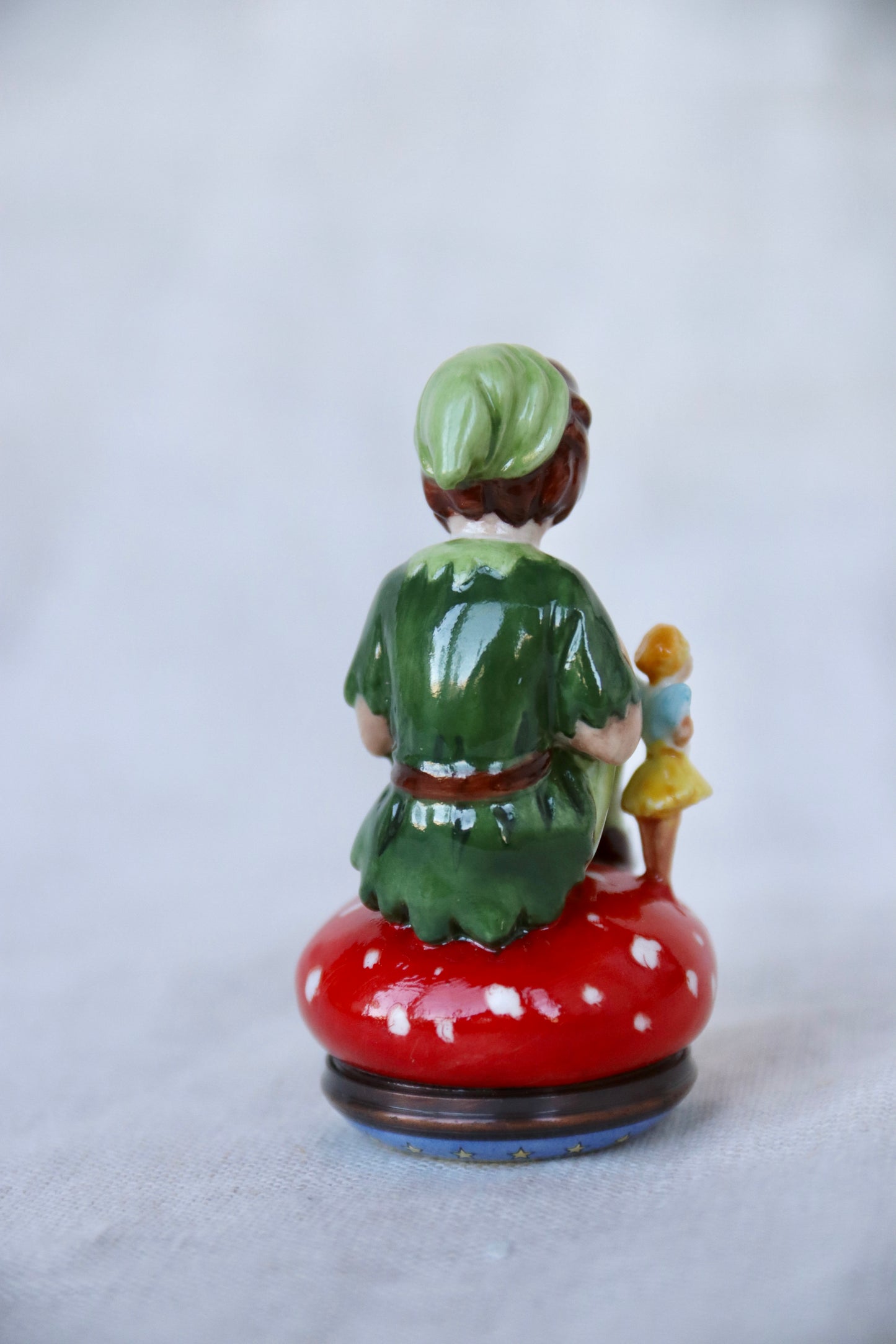 Peter Pan Statue Enamel Box