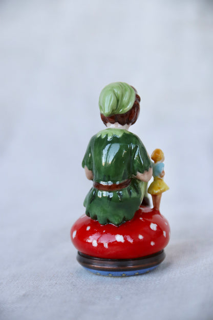 Peter Pan Statue Enamel Box