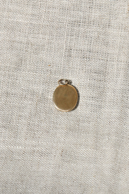 Antique Mother of Pearl and Seed Pearl Pendant - 14k yellow gold