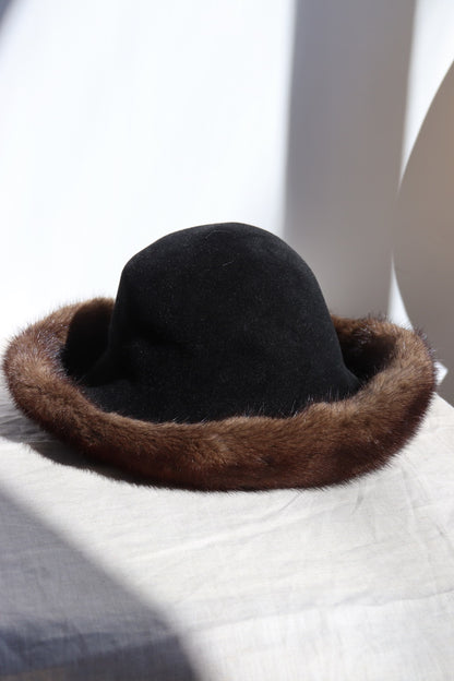 Vintage Lenore Marshall Fur Rim Hat